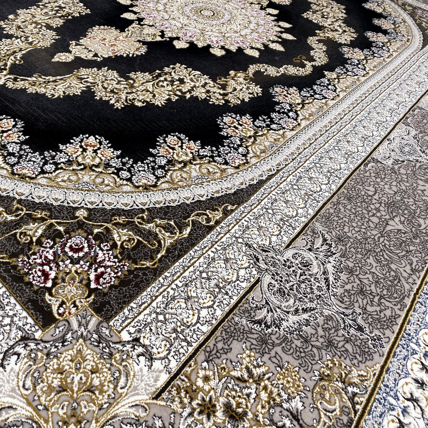 Marineblauer Teppich 170x240cm