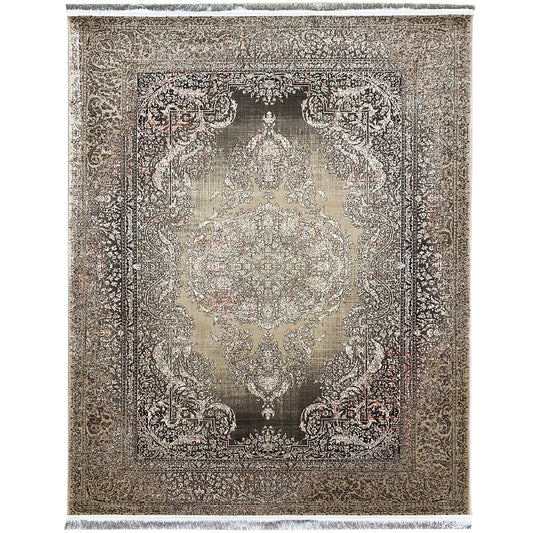 Silber-Maroon Teppich 170x240cm