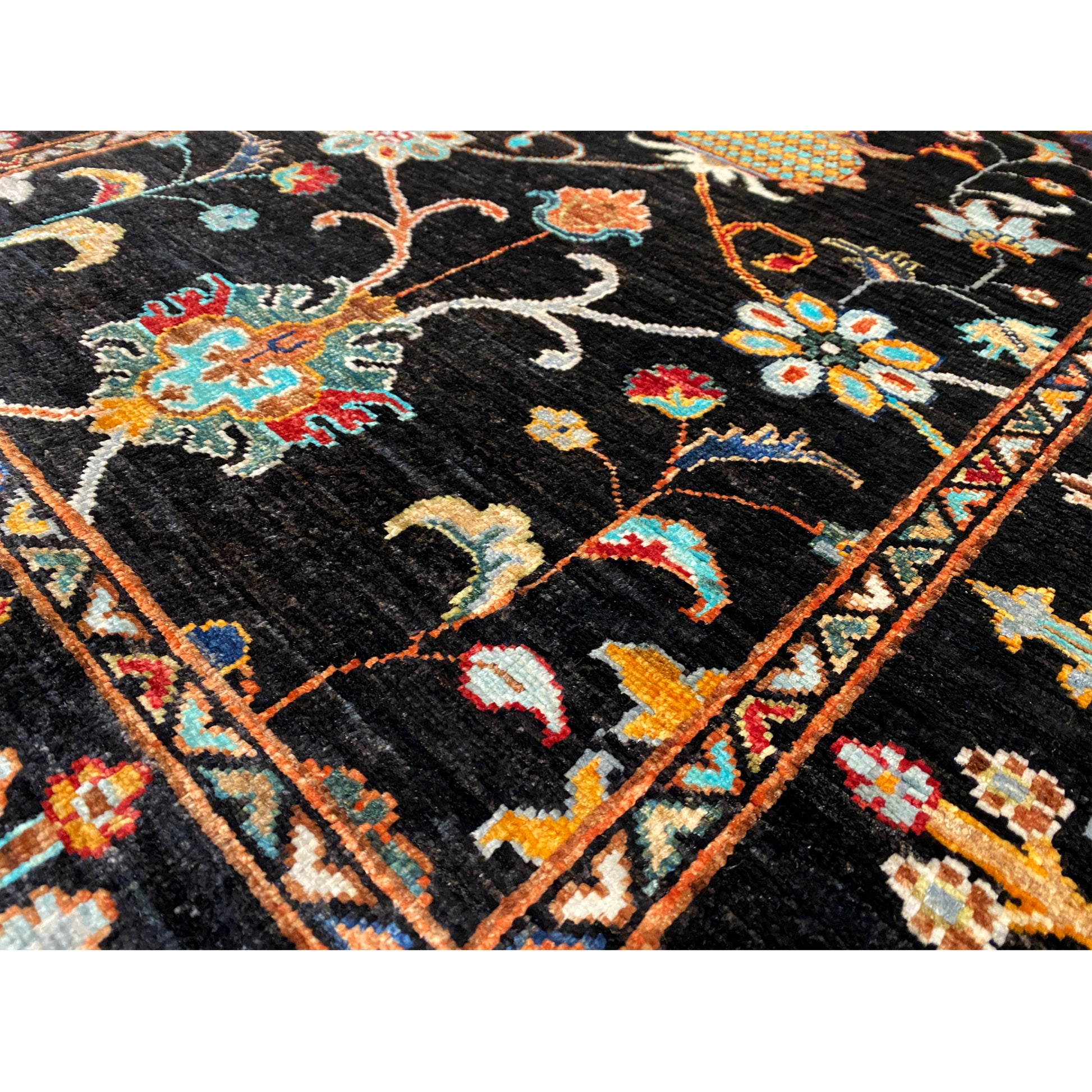 Schwarzer Khorjin Teppich 143x96 cm - German Carpet Shop