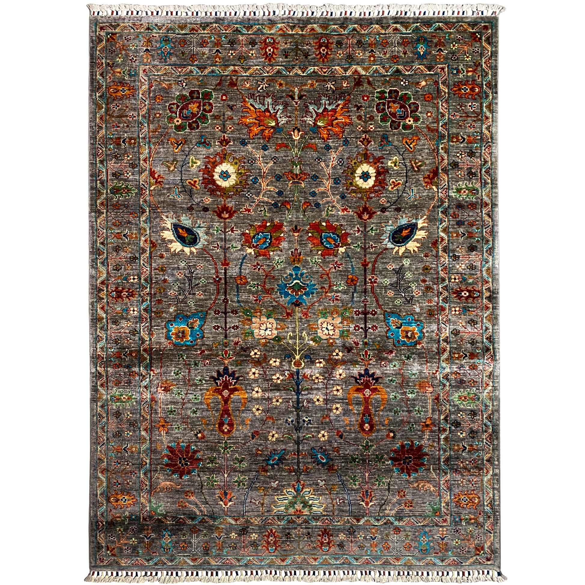 Grauer Khorjin Teppich 202x155 cm - German Carpet Shop