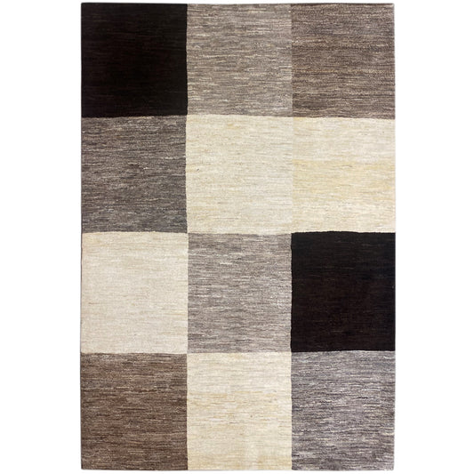 Gabbeh Teppich Beige Schwarz 240x169 cm - German Carpet Shop