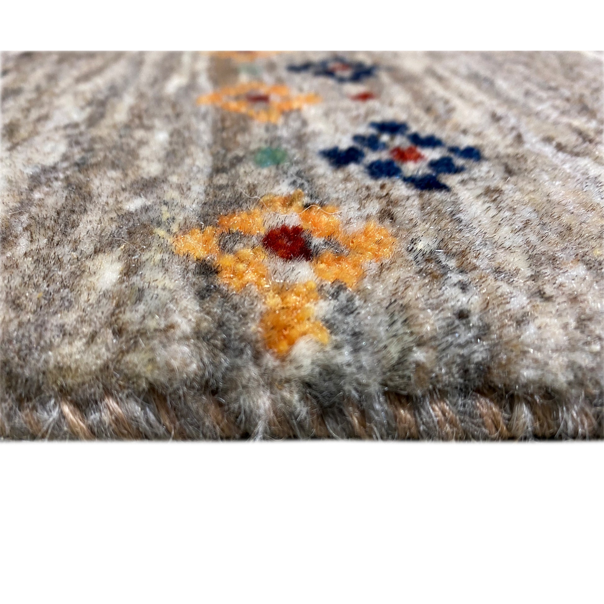 Gabbeh Teppich Beige/Grau 197x145 cm - German Carpet Shop