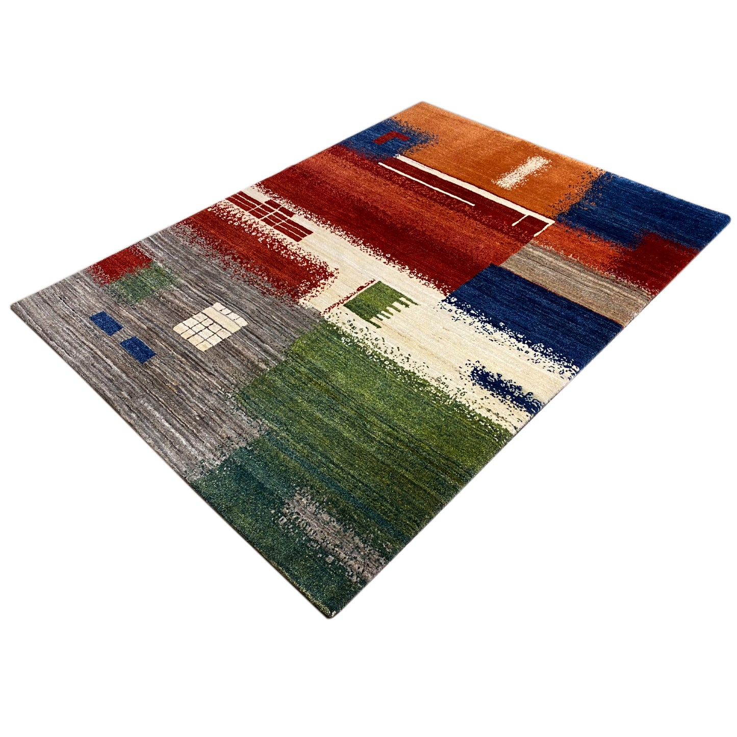 Gabbeh Teppich Bunt 201x150 cm - German Carpet Shop