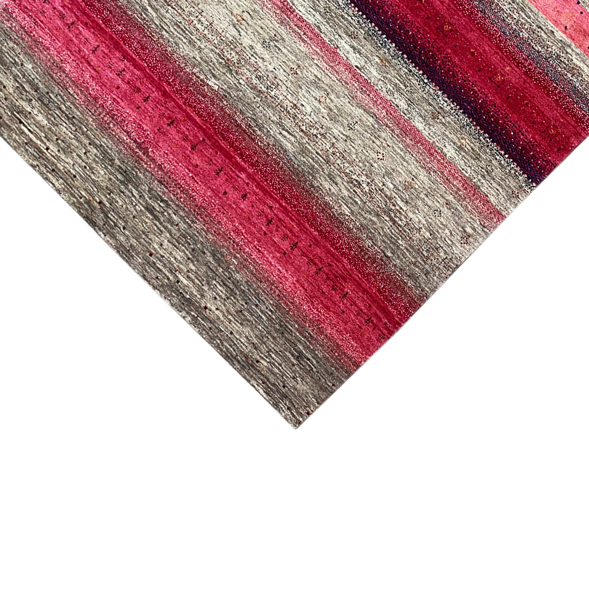 Gabbeh Exklusiver Teppich Rosa/Grau 294x199 cm - German Carpet Shop