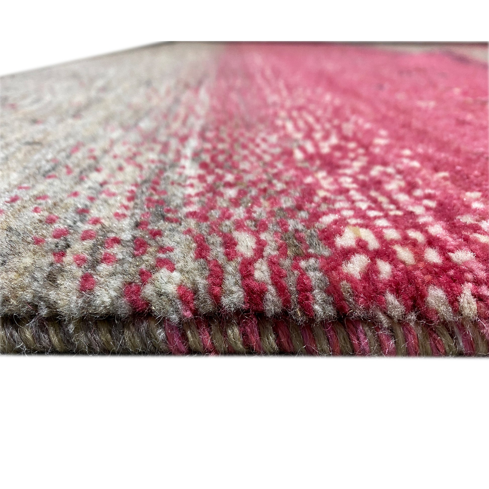 Gabbeh Exklusiver Teppich Rosa/Grau 300x200 cm - German Carpet Shop