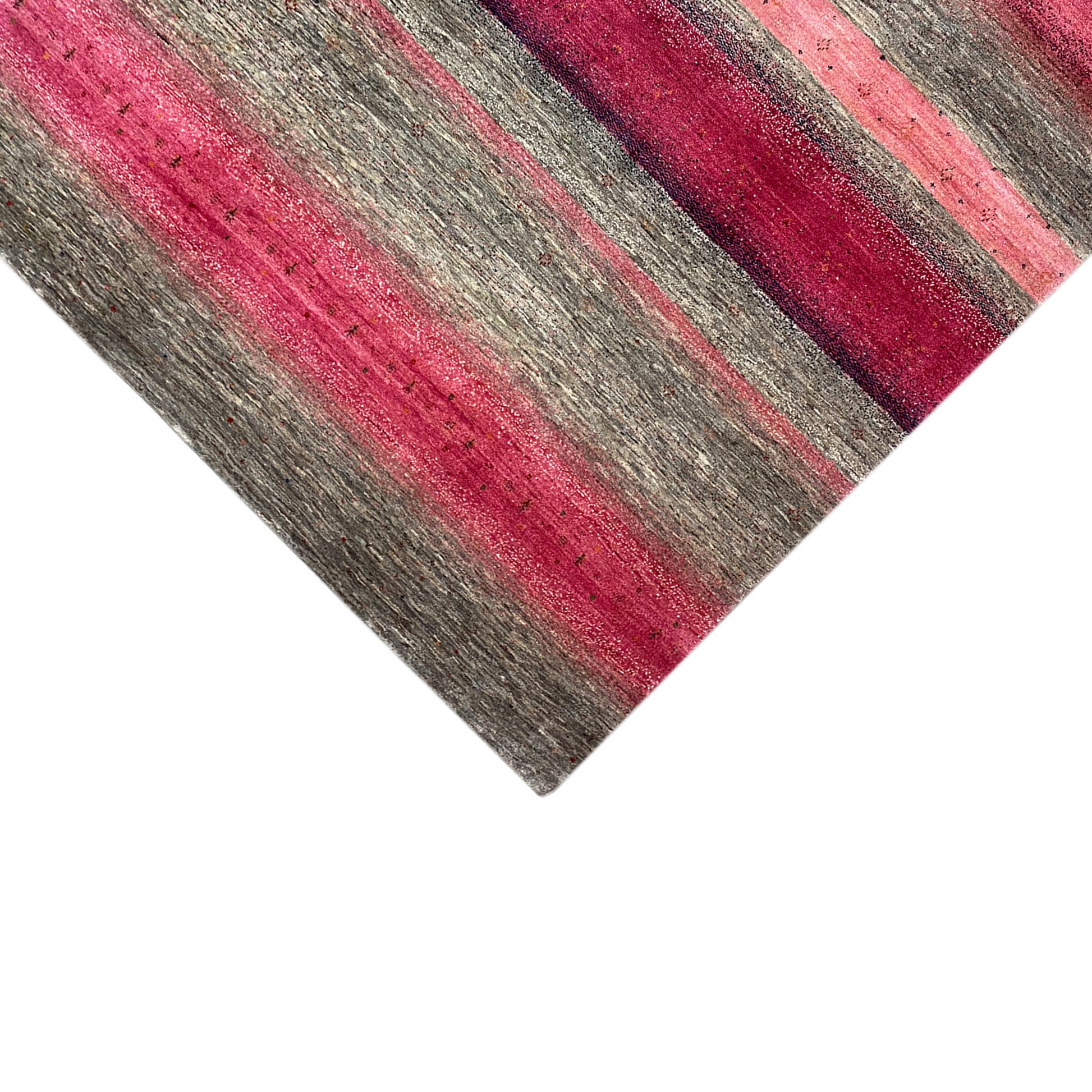 Gabbeh Exklusiver Teppich Rosa/Grau 297x251 cm - German Carpet Shop