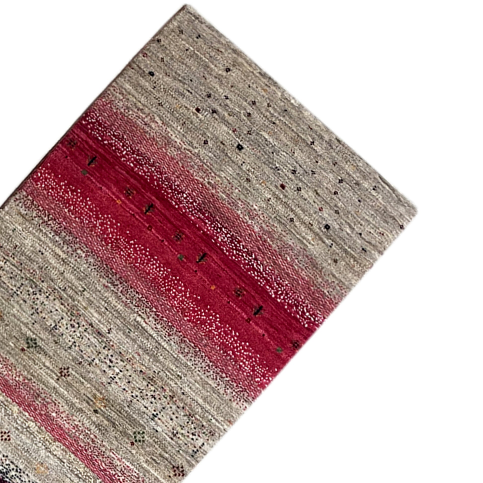 Rosa Gabbeh Teppich Läufer 298x80 cm - German Carpet Shop