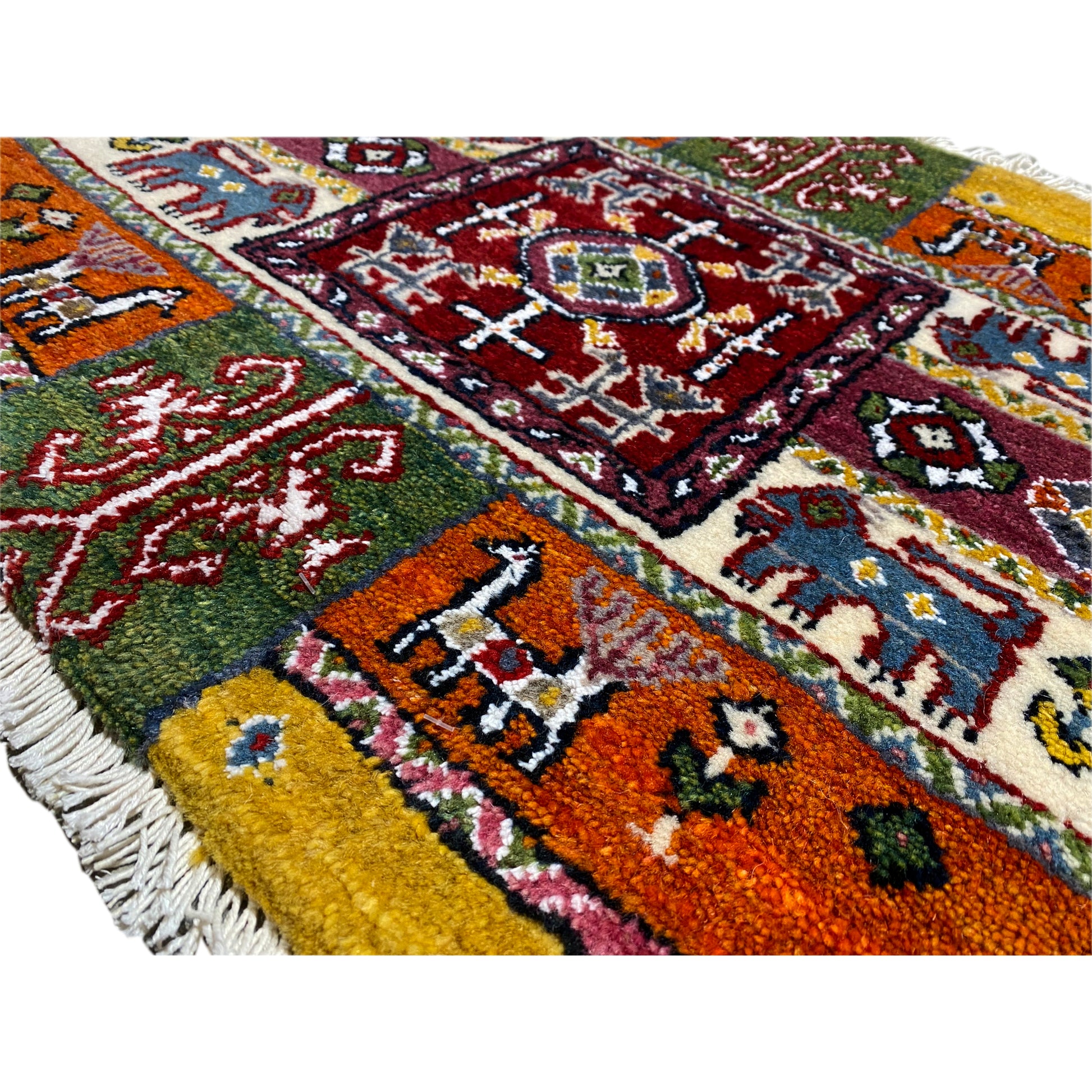 Bunter Gabbeh Teppich Lori 58x57 cm - German Carpet Shop