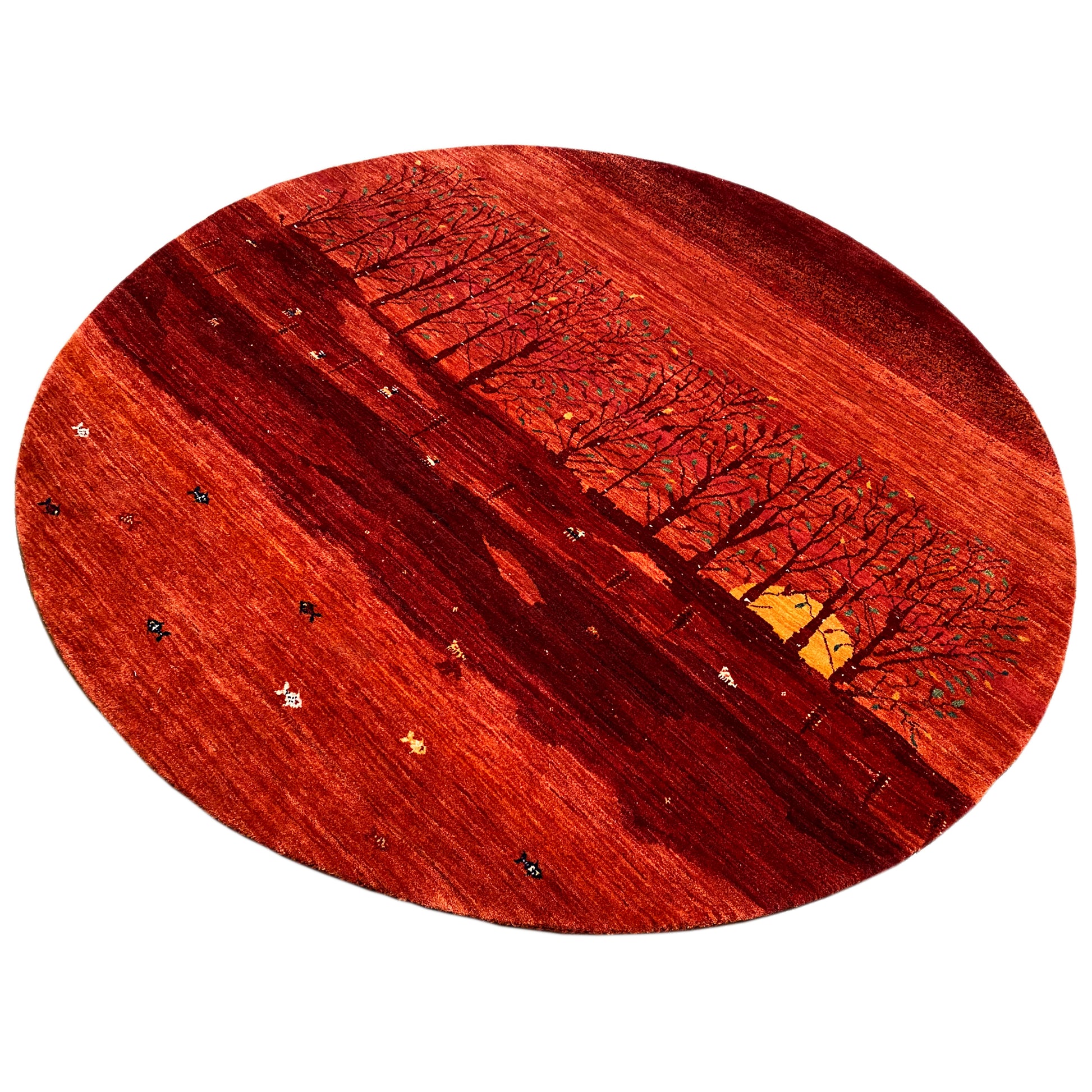 Gabbeh Teppich Luri Rot, 200x200 cm - German Carpet Shop