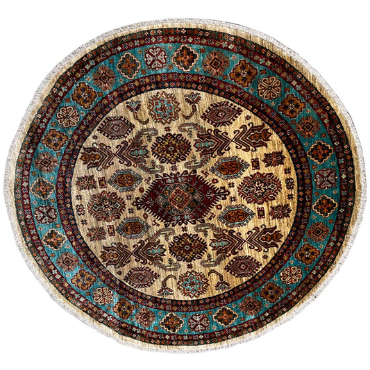 Runder Khorjin Teppich, 179x179 cm - German Carpet Shop