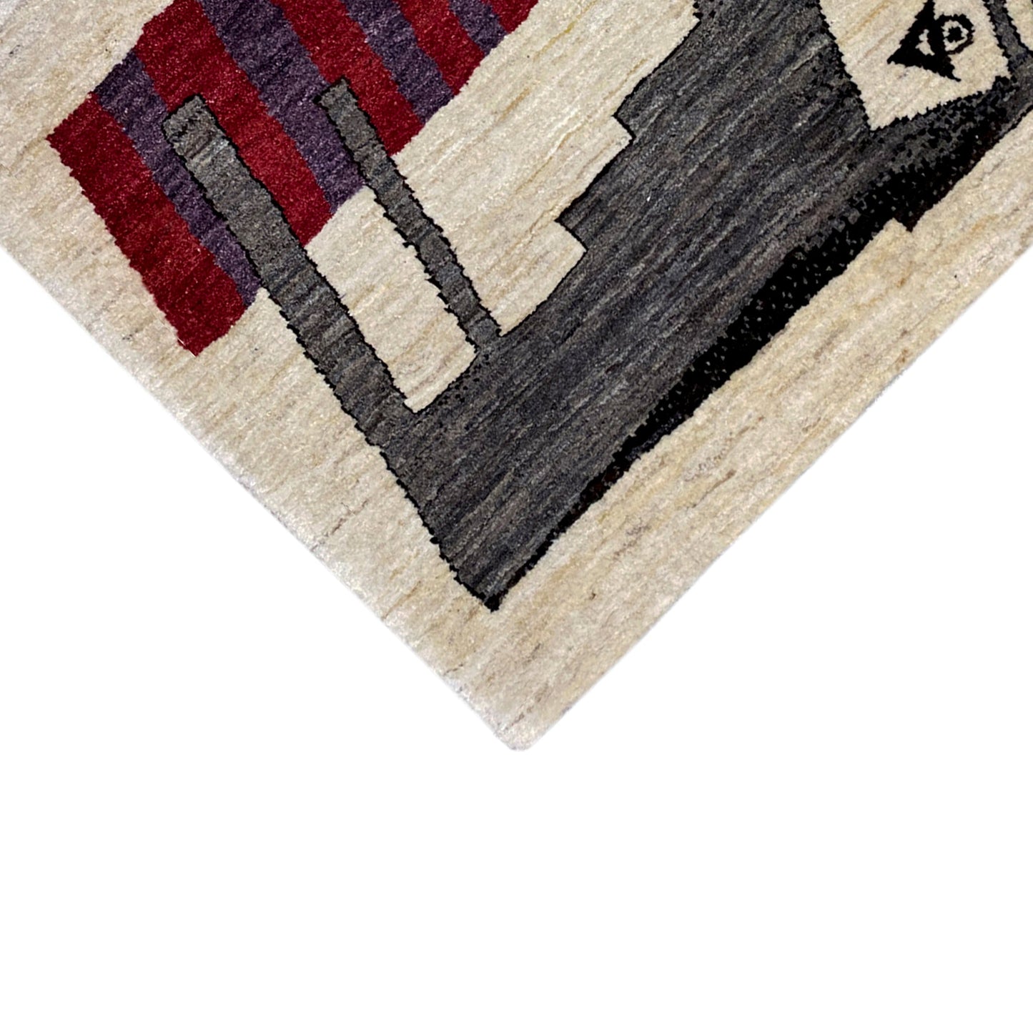 Beiger Gabbeh Teppich 118x80 cm - German Carpet Shop