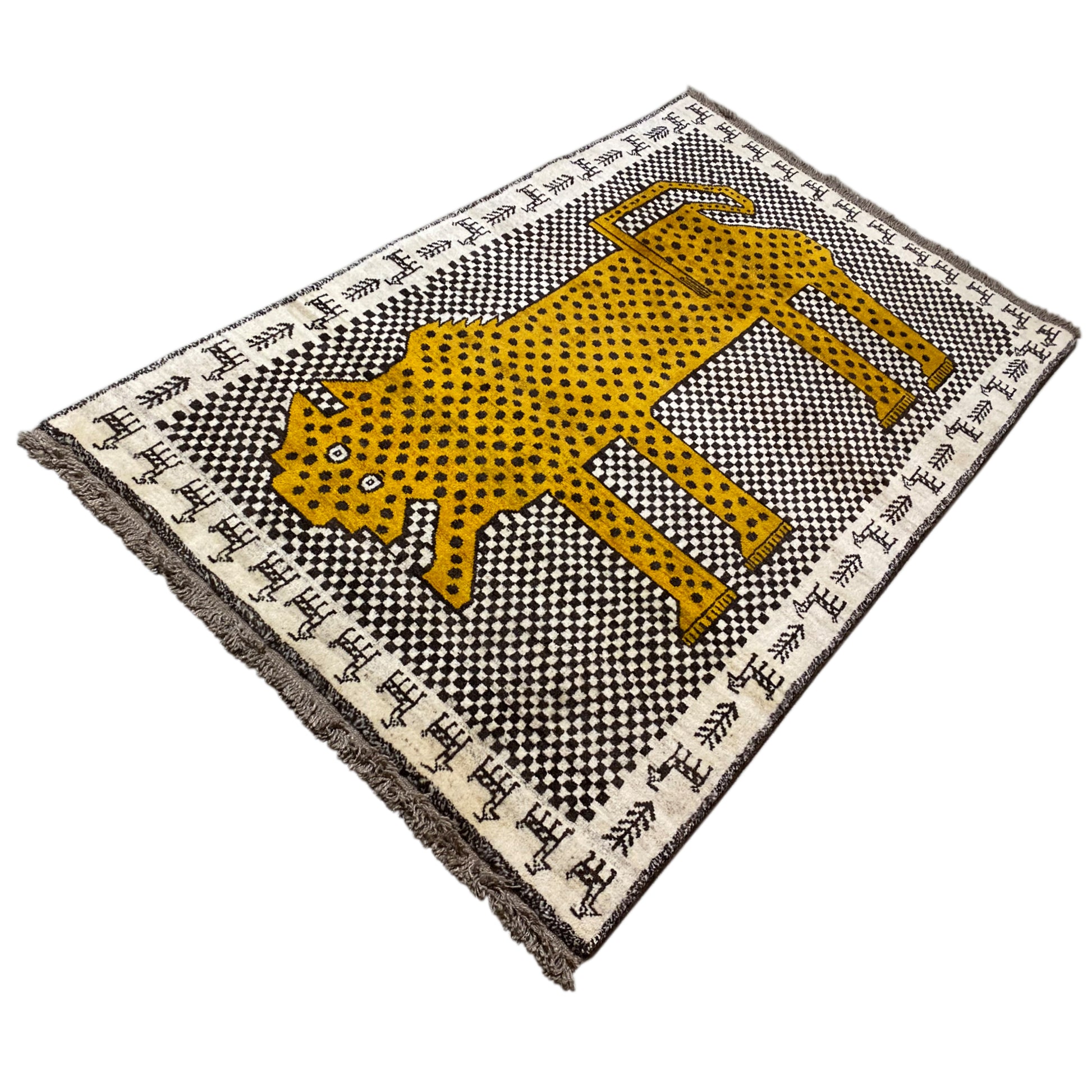 Gabbeh Teppich Leopard 182x108 cm - German Carpet Shop