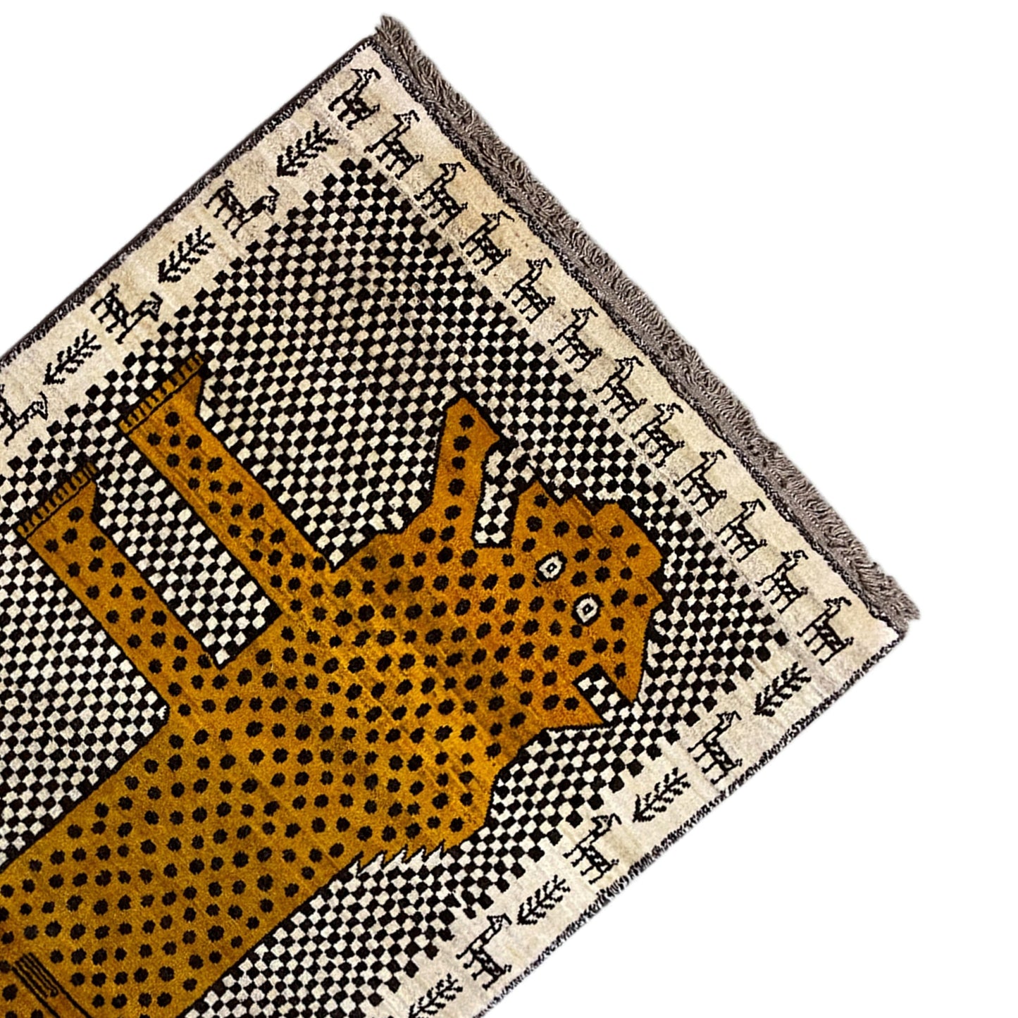 Gabbeh Teppich Leopard 182x108 cm - German Carpet Shop