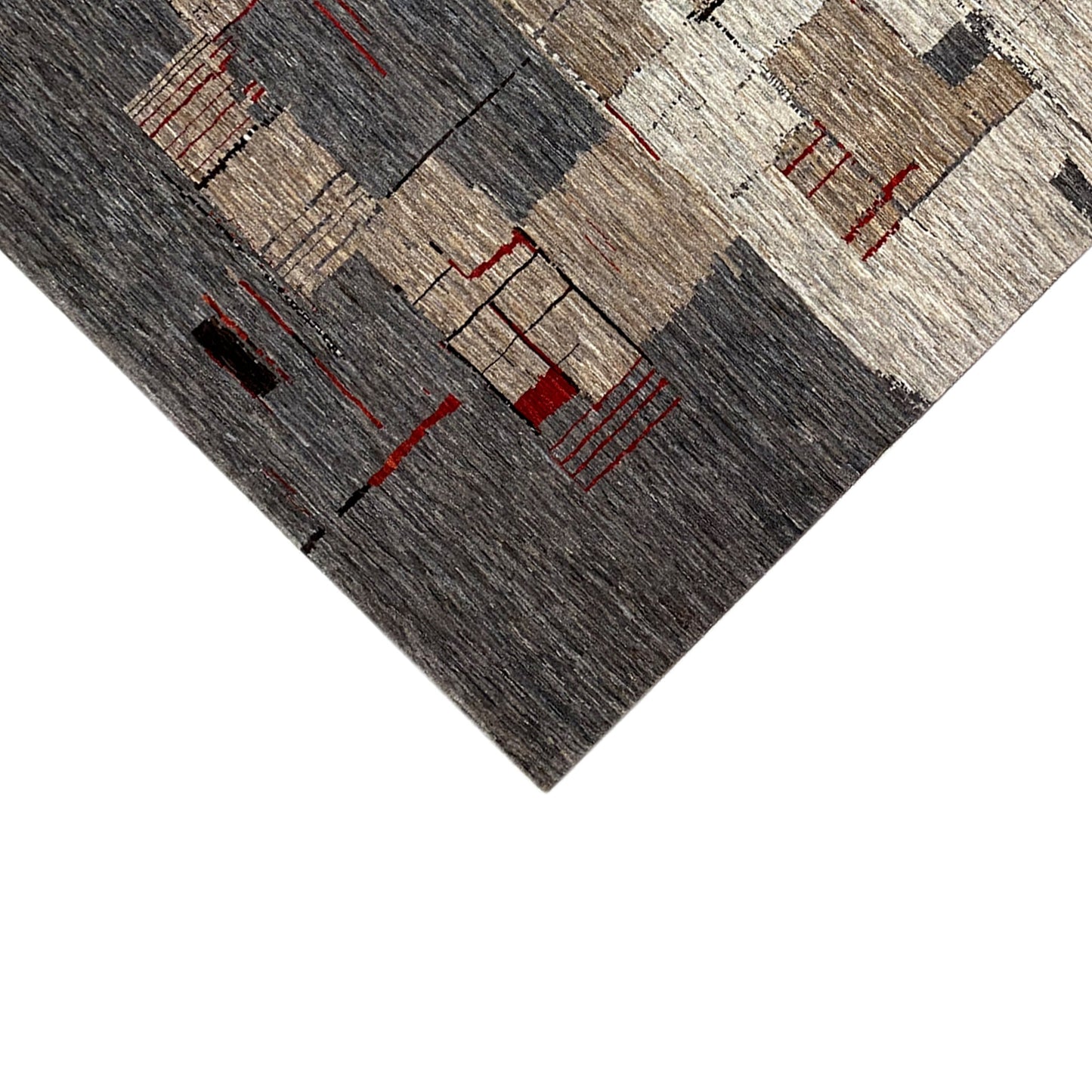 Grauer Luri Gabbeh Abstrakt 305x196 cm - German Carpet Shop