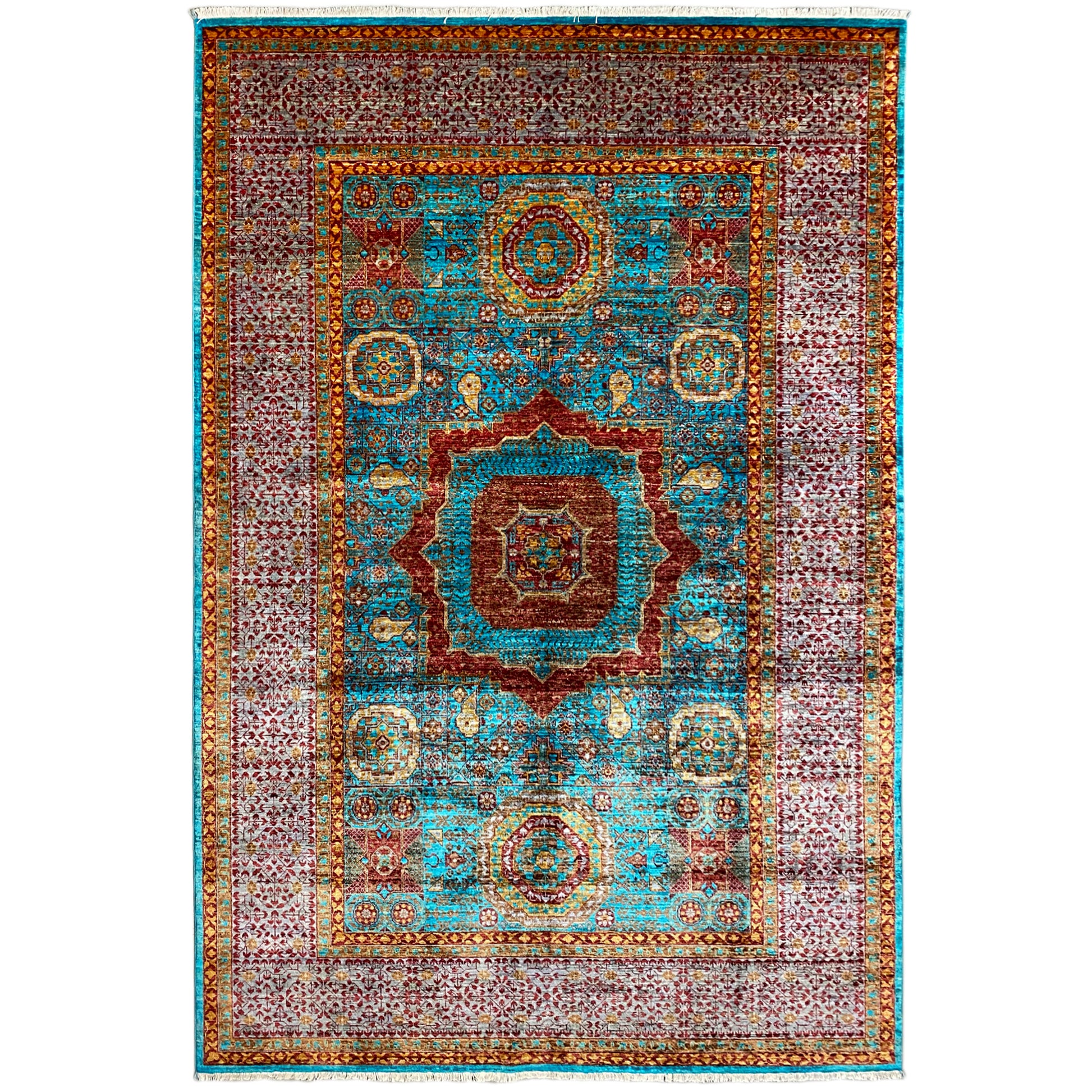 Handgeknüpfter Mamluk Teppich 306x209 cm - German Carpet Shop