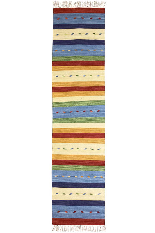 Moderner Kelim Läufer Teppich - Samak (80x300 cm) - German Carpet Shop