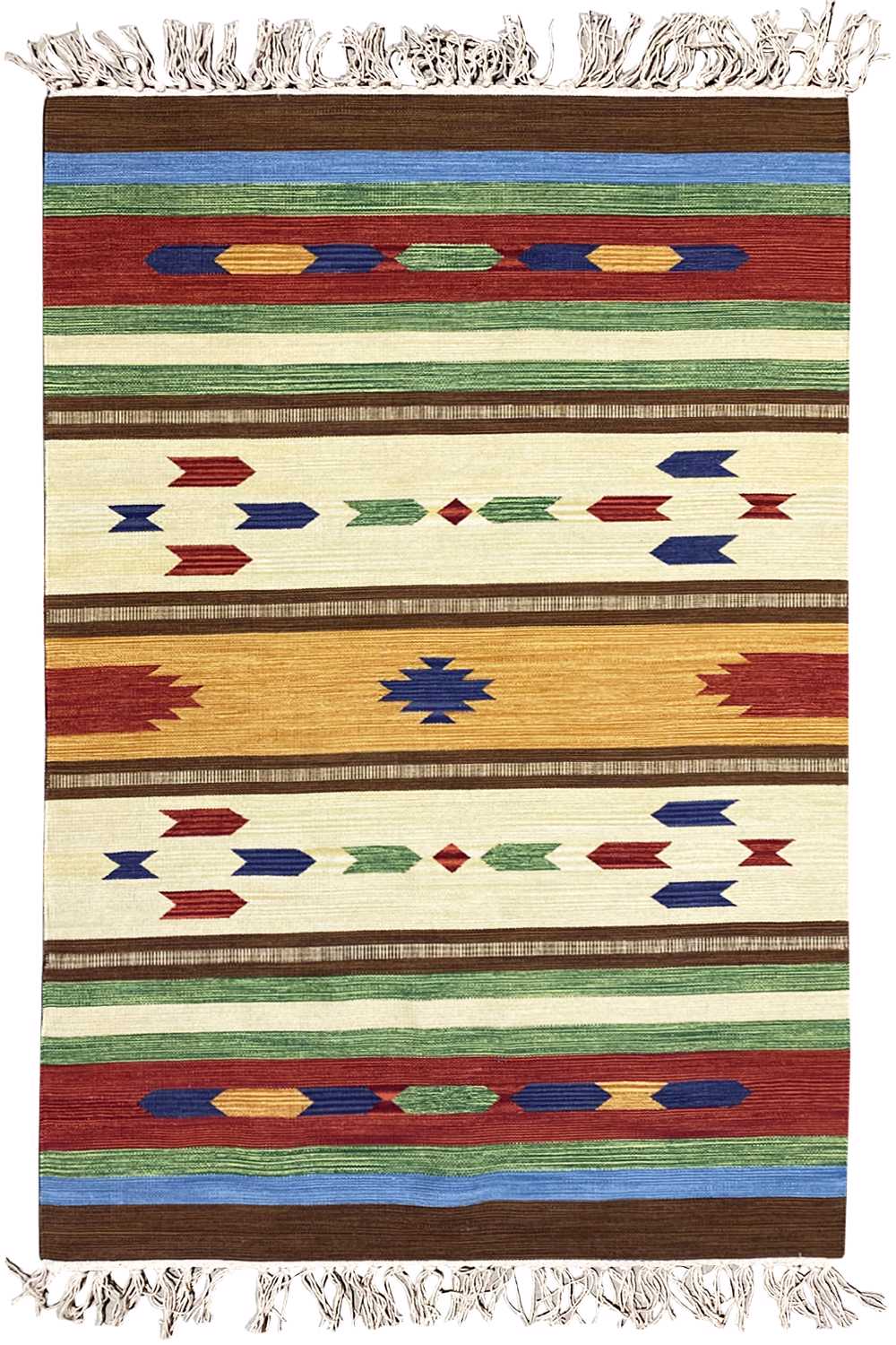 Mehrfarbiger Moderner Kelim Teppich - Samak AKE 1207 - German Carpet Shop