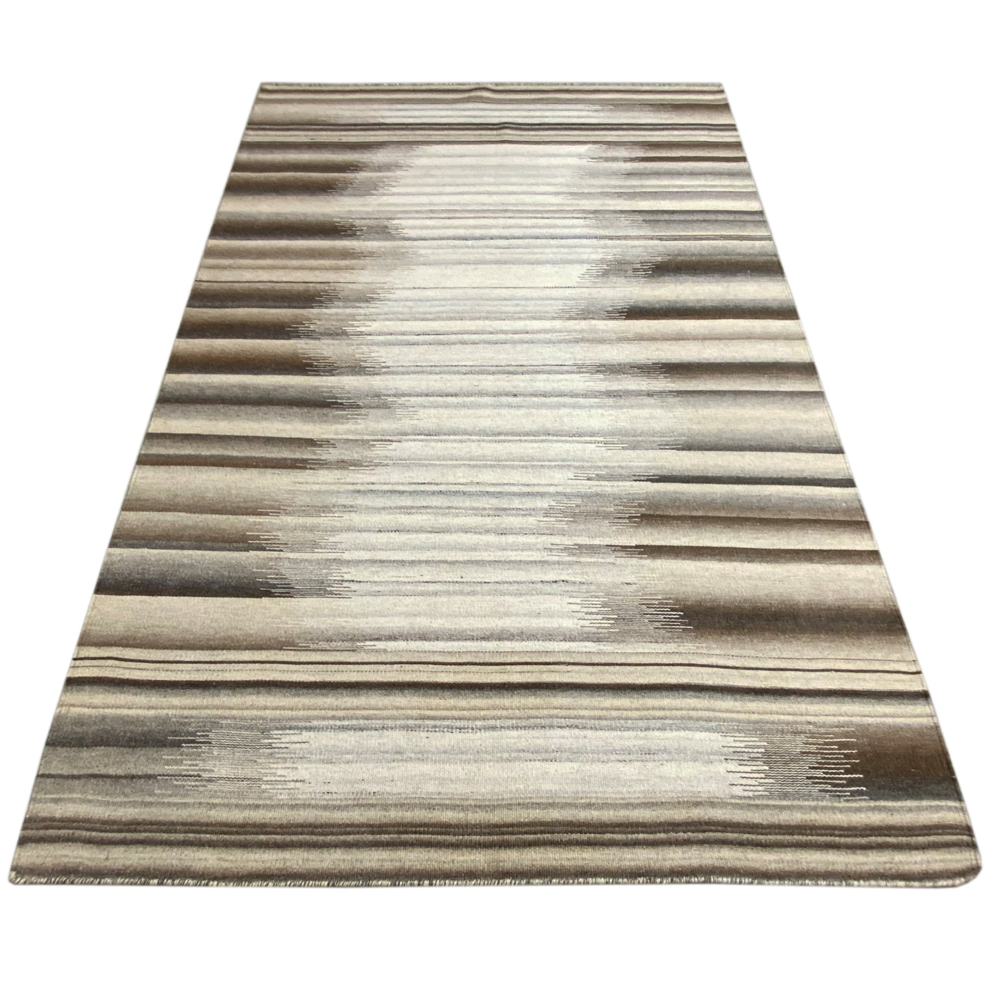 Beiger Kelim Dhurrie Abstrakt 230x160 cm - German Carpet Shop