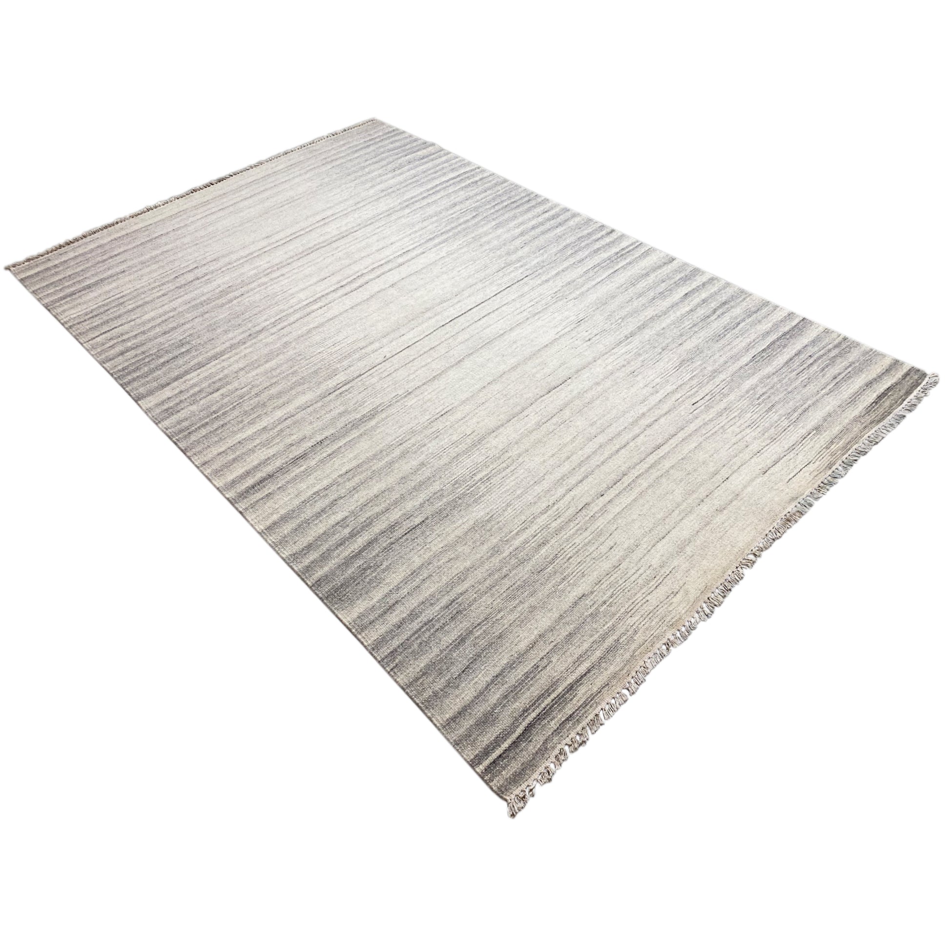 Beiger Kelim Dhurrie Streifen 230x160 cm - German Carpet Shop