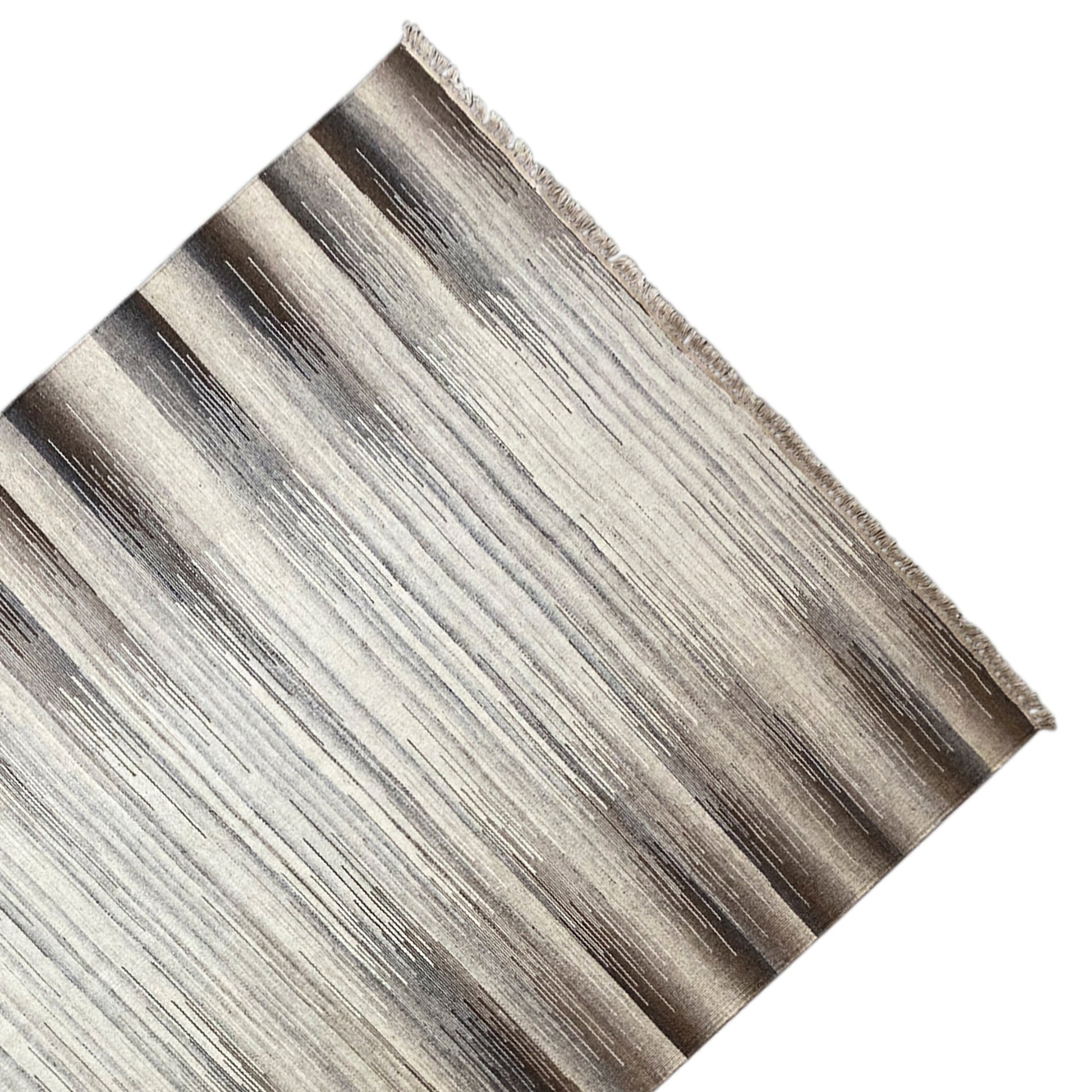 Kelim Teppich Beige – Modernes Streifenmuster 230x160 cm - German Carpet Shop