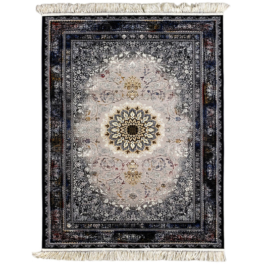 Woven Teppich aus Polypropylen im orientalischen Medaillon-Design für den Wohnraum, 160x230cm