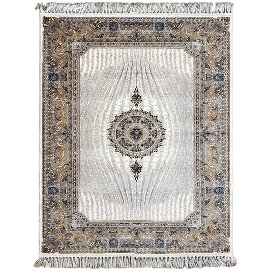 Teppich Polypropylen Vintage Grau 160x230 cm Medaillonmuster