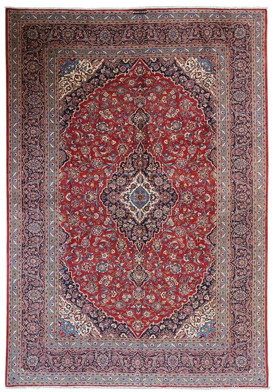 Keshan - Rot (409x302 cm) - German Carpet Shop