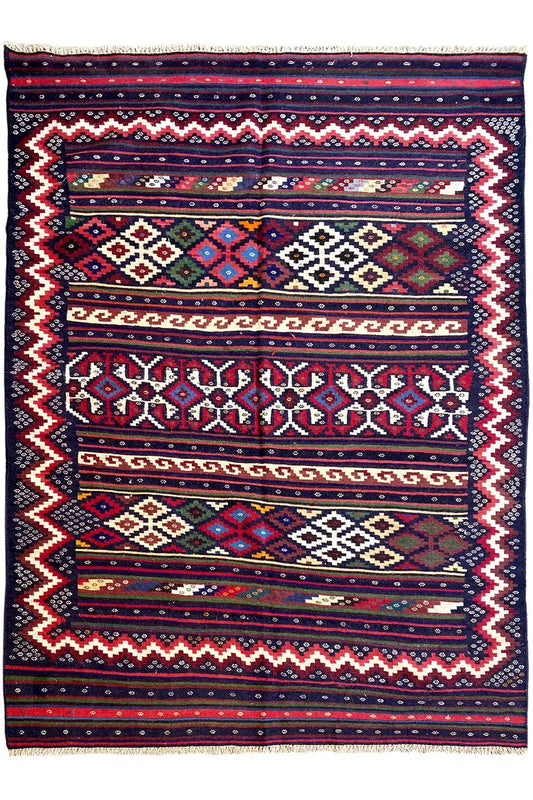 Kilim Sirjan - (230x148 cm) - Premium Kelim from German Carpet Shop - Just €365! Shop now at German Carpet Shop