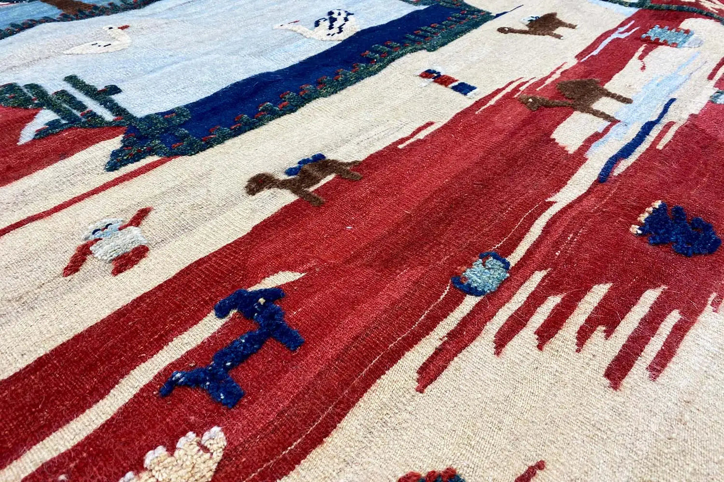 Kilim Qashqai - 700085 (205x151 cm) - Premium Kelim from German Carpet Shop - Just €449! Shop now at German Carpet Shop