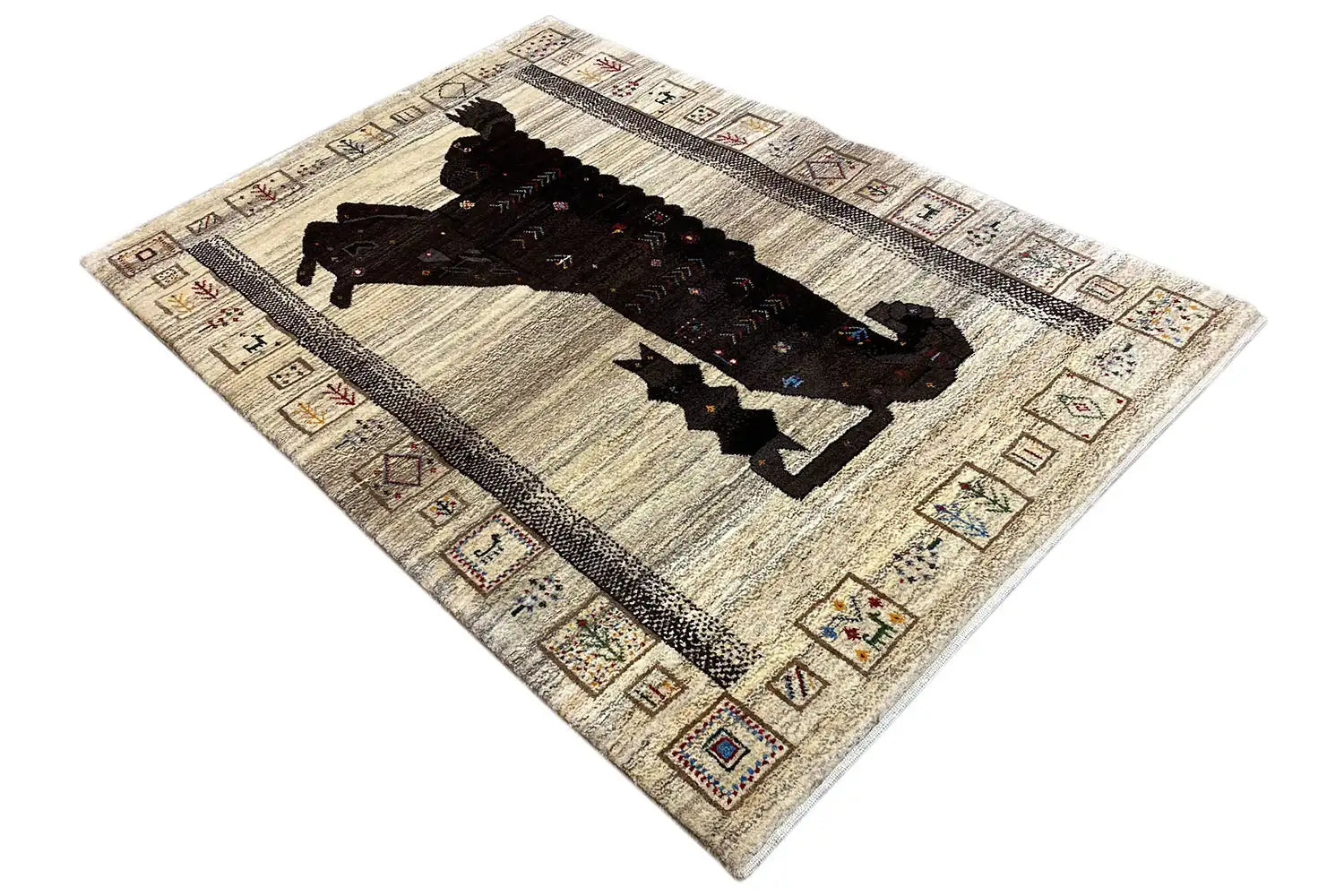 Löwen Gabbeh (154x108 cm) - German Carpet Shop