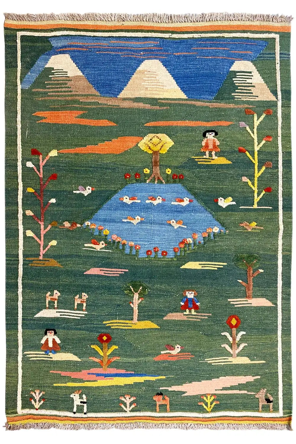Kilim Qashqai - 800598 (147x100 cm) - Premium Kelim from German Carpet Shop - Just €229! Shop now at German Carpet Shop
