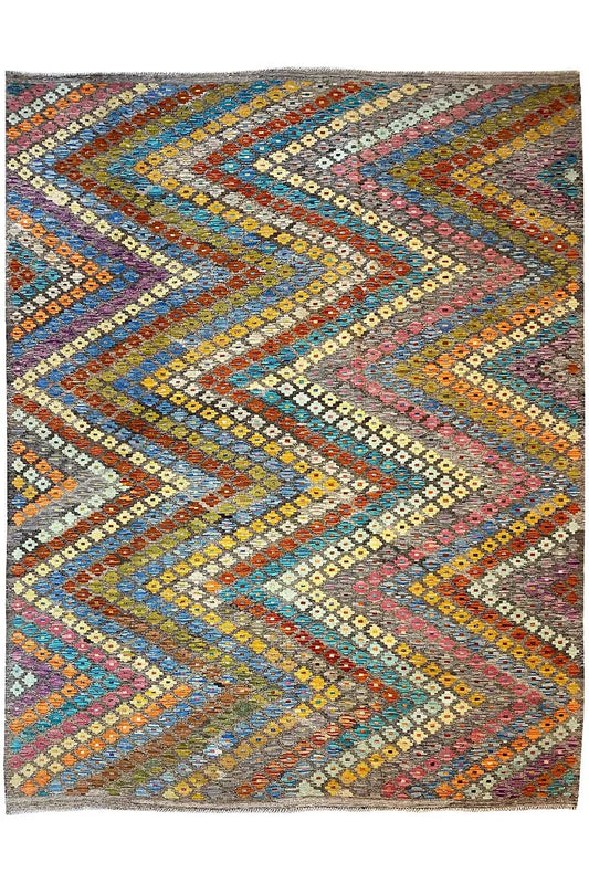 Kelim Afghan 8712 (293x211 cm) - Premium Kelim from German Carpet Shop - Just €349! Shop now at German Carpet Shop