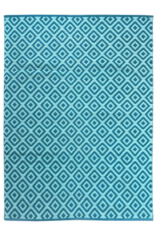 Moderner Kelim - Samak 04 Blue - German Carpet Shop