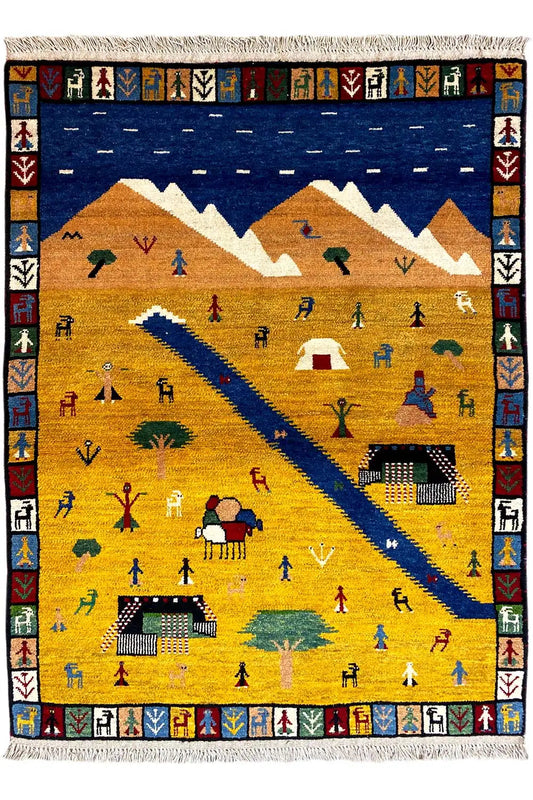 Gabbeh - Lori (143x103 cm) - Premium Teppich from German Carpet Shop - Just €500! Shop now at German Carpet Shop