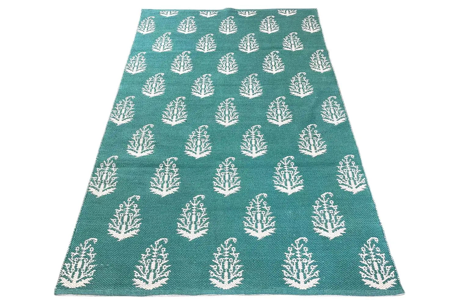 Moderne Kelim - Samak 06 Green - German Carpet Shop