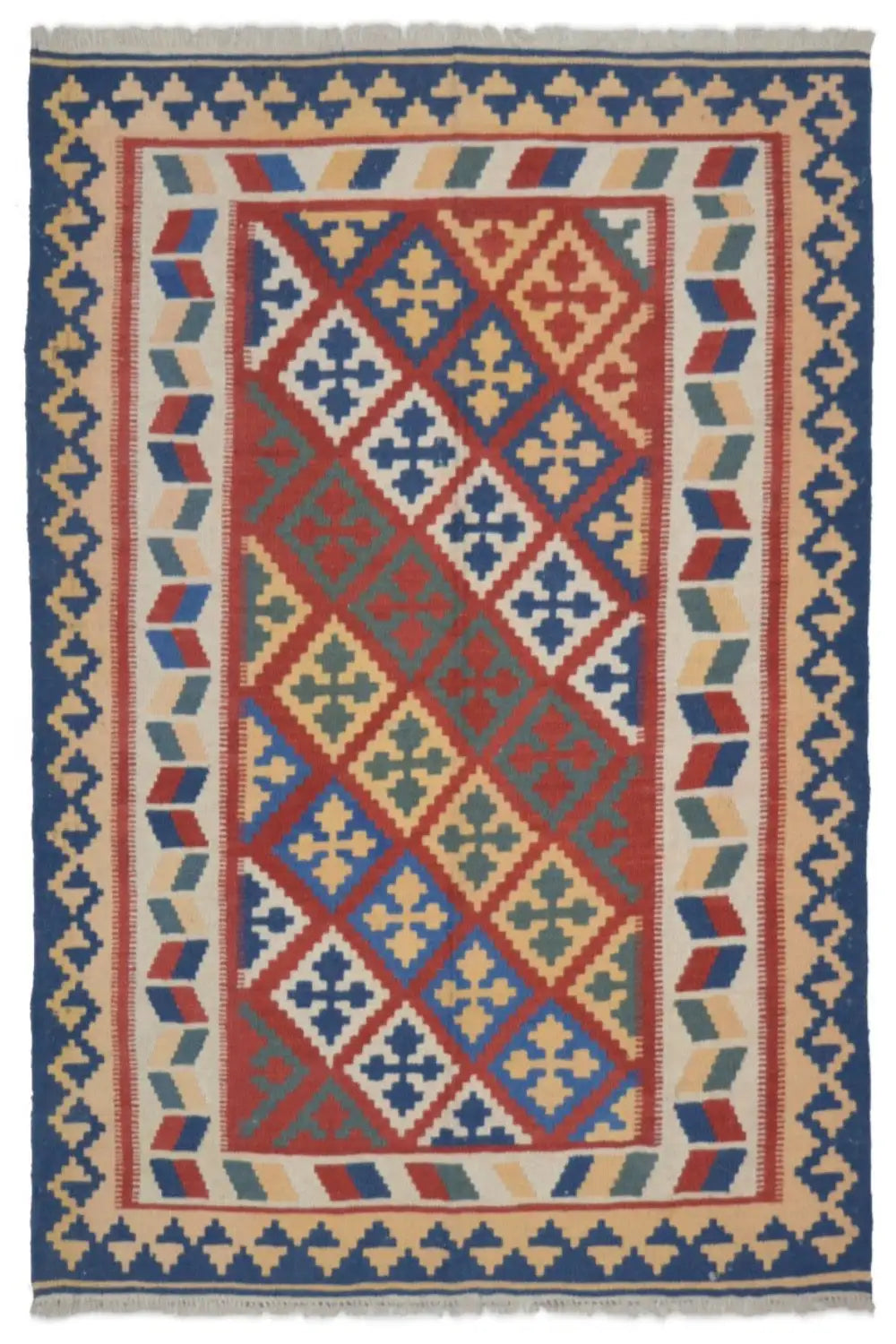 Kilim Qashqai  - 301889 (196x152 cm) - Premium Kelim from German Carpet Shop - Just €290! Shop now at German Carpet Shop