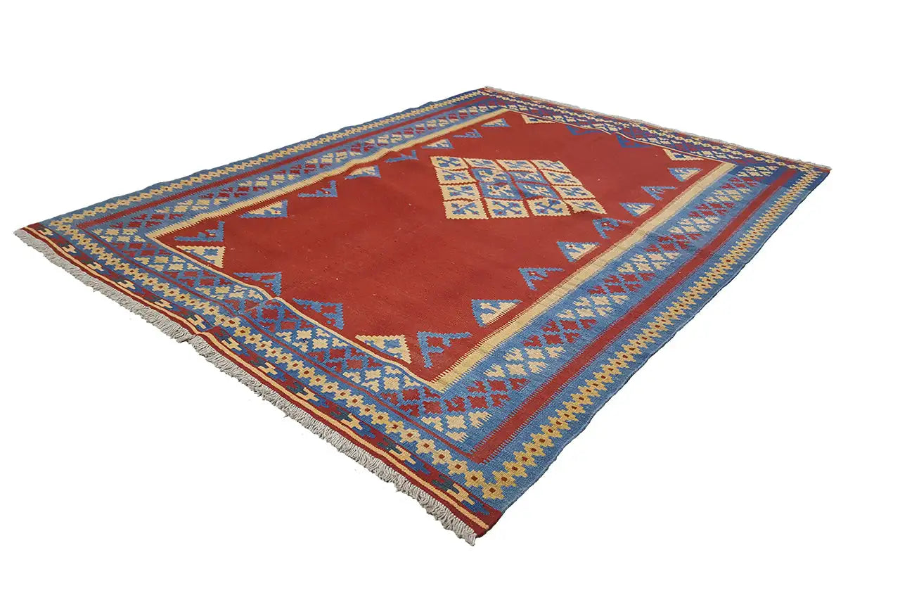 Kilim Qashqai - 802402 (217x155 cm) - Premium Kelim from German Carpet Shop - Just €309! Shop now at German Carpet Shop