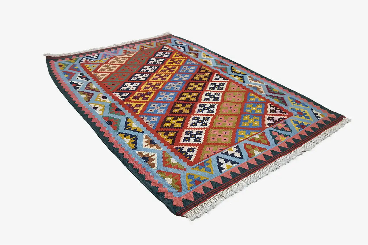 Kilim Qashqai - Multicolor 9PL 151x106 cm - German Carpet Shop