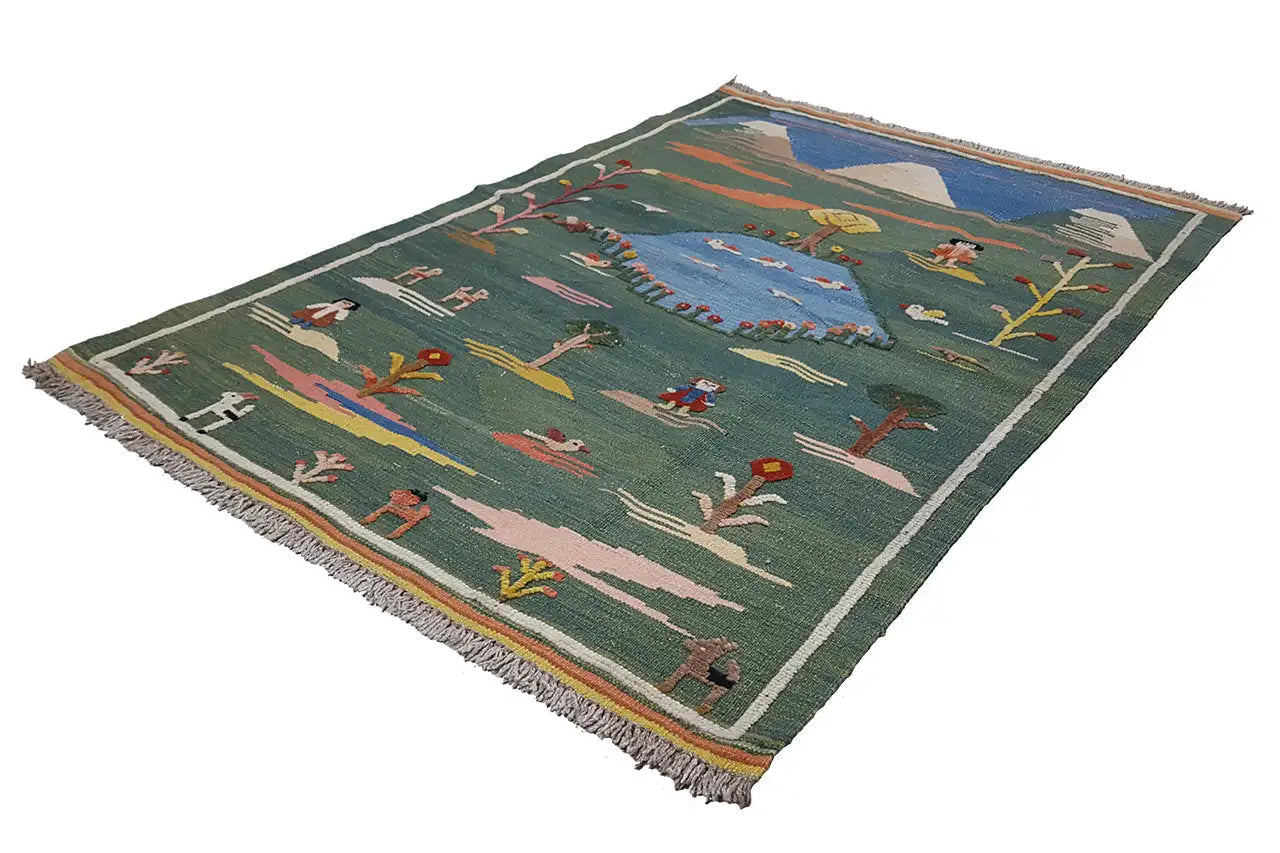 Kilim Qashqai - 800598 (147x100 cm) - Premium Kelim from German Carpet Shop - Just €229! Shop now at German Carpet Shop