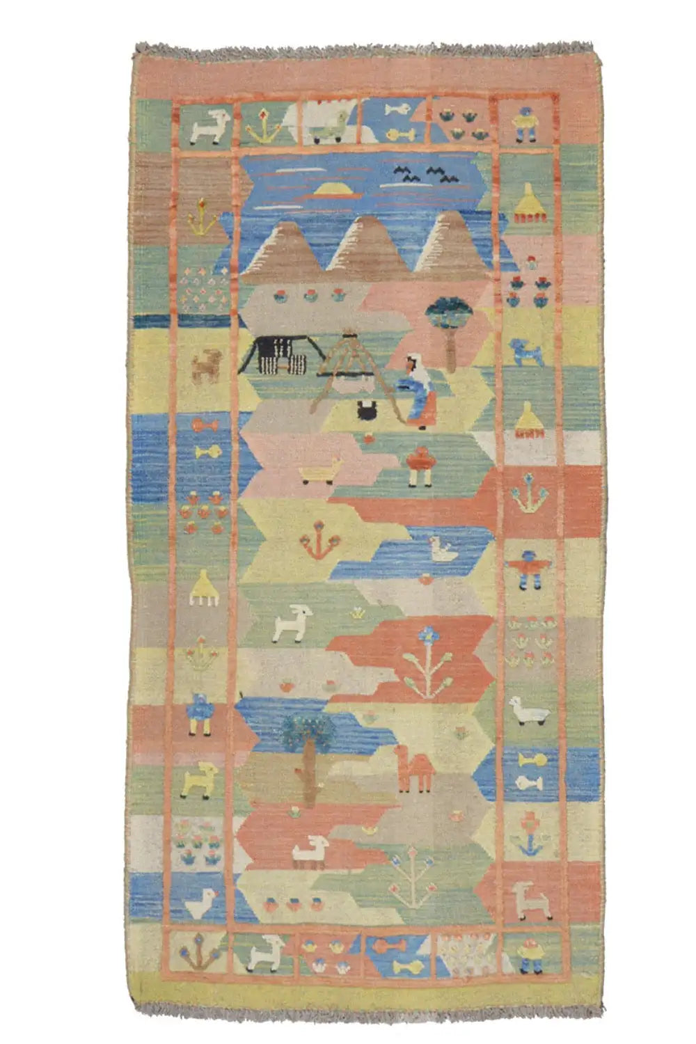 Kilim Qashqai - 800605 (168x86 cm) - Premium Kelim from German Carpet Shop - Just €229! Shop now at German Carpet Shop