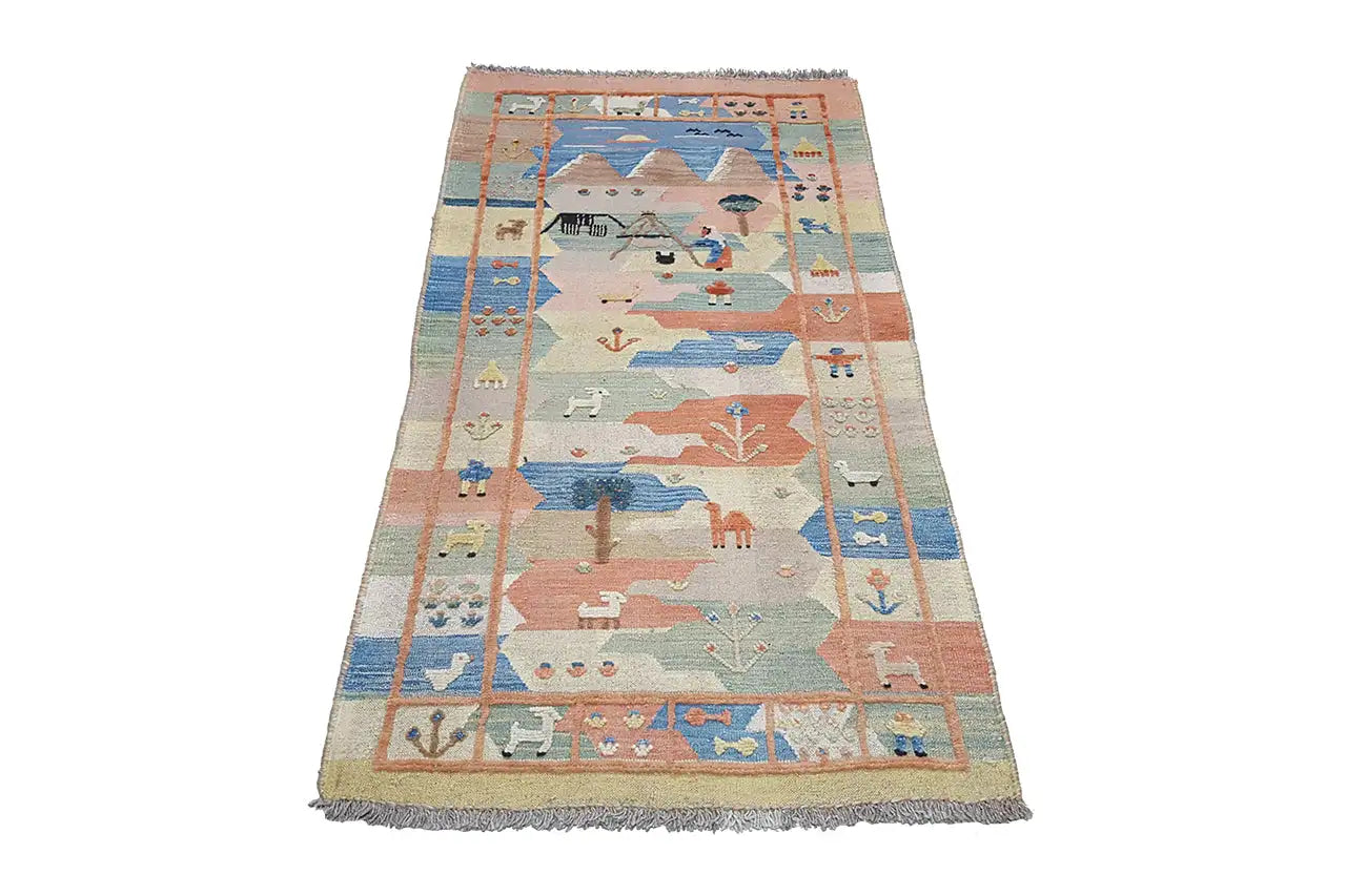 Kilim Qashqai - 800605 (168x86 cm) - Premium Kelim from German Carpet Shop - Just €229! Shop now at German Carpet Shop
