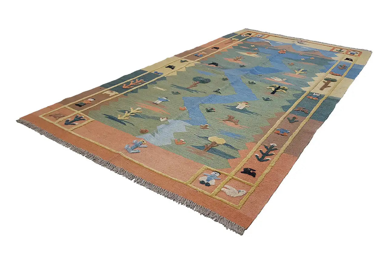 Kilim Qashqai - 804920 (230x123 cm) - Premium Kelim from German Carpet Shop - Just €429! Shop now at German Carpet Shop