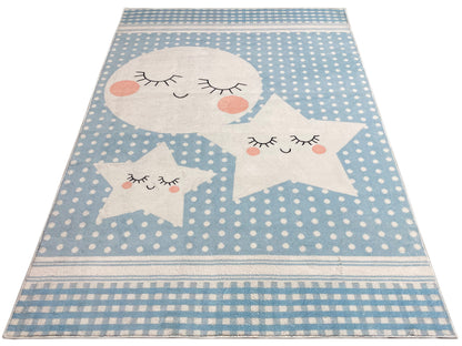 Kinderteppich „Sternenwelt“, Blau, 140x200 cm
