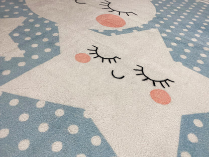 Kinderteppich „Sternenwelt“, Blau, 140x200 cm