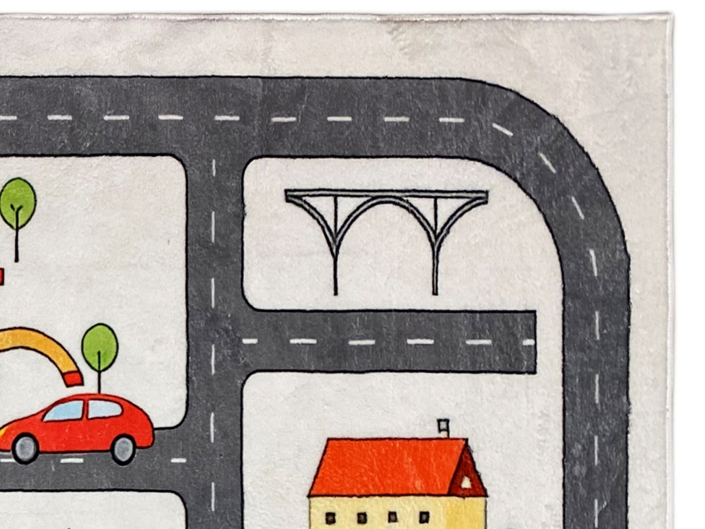 Kinderteppich „Straße“, grau, 160x230 cm