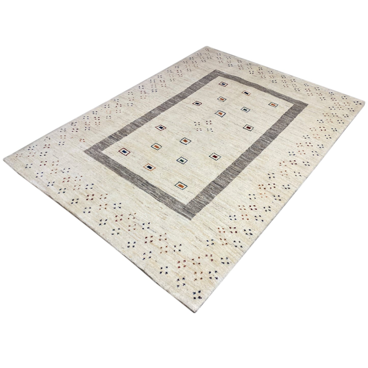 Gabbeh Teppich Beige 206x148 cm - German Carpet Shop