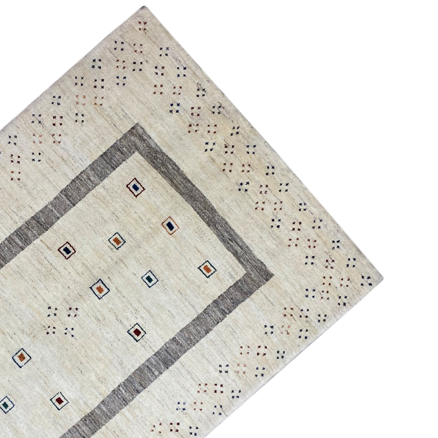 Gabbeh Teppich Beige 206x148 cm - German Carpet Shop