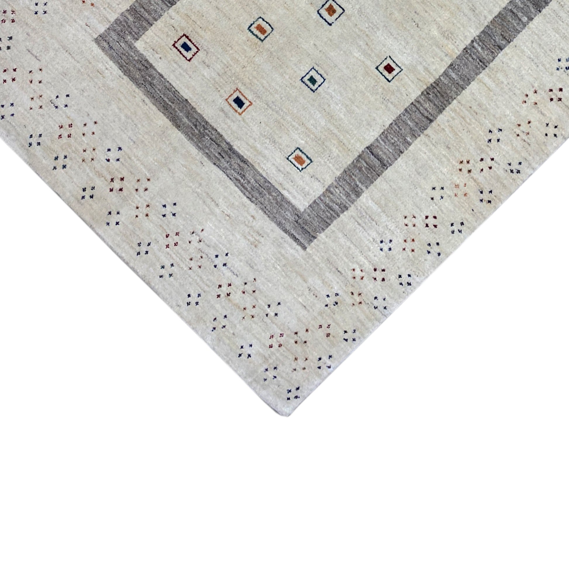 Gabbeh Teppich Beige 206x148 cm - German Carpet Shop
