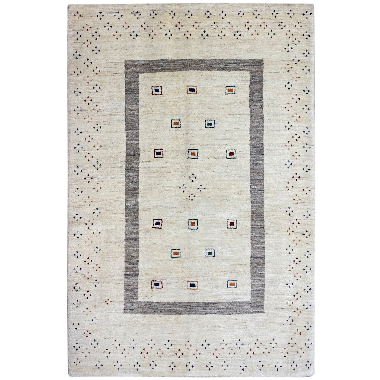 Gabbeh Teppich Beige 206x148 cm - German Carpet Shop