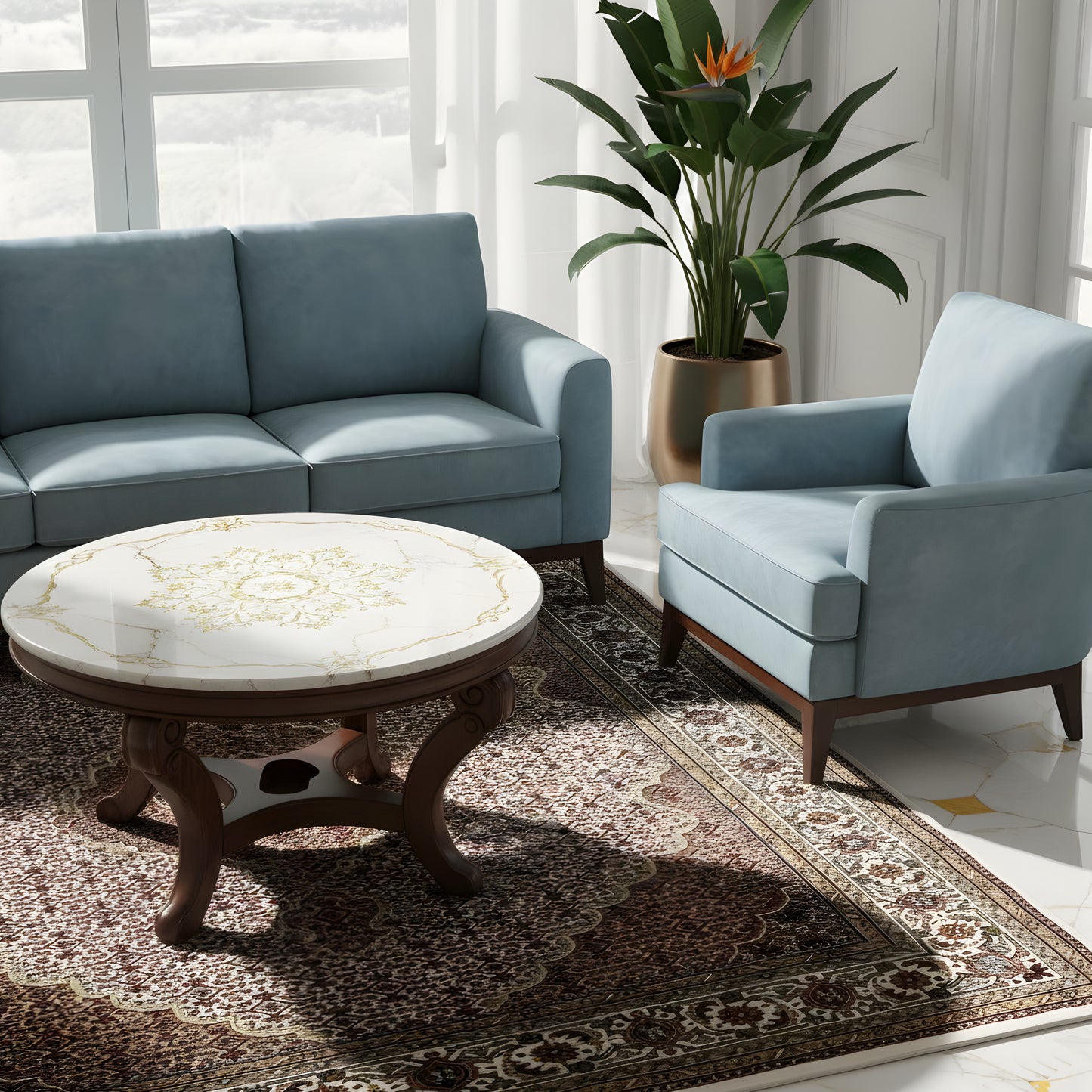 Indo Täbriz Teppich (245x173 cm)